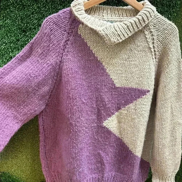 Vintage Yoda Silhouette Handmade Sweater Large - Picture 4 of 5